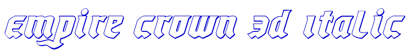 Empire Crown 3D Italic шрифт